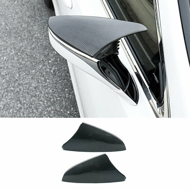 Carbon Fiber Ox Horn Rearview Mirror Cover Trim for Lexus RC 19-2022 for ES LS LC UX