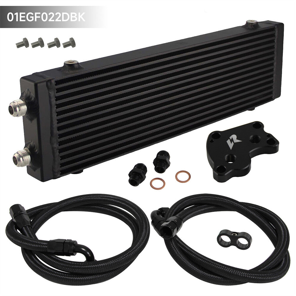 Large Dual Pass Bar  Plate Oil Cooler Kit for BMW for Mini Cooper S R53 R52 R50 BK