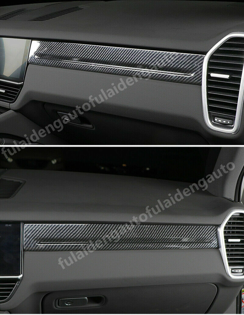 for Porsche for Cayenne 2019-2023 Carbon Fiber LHD Dashboard Panel Decoration Trims