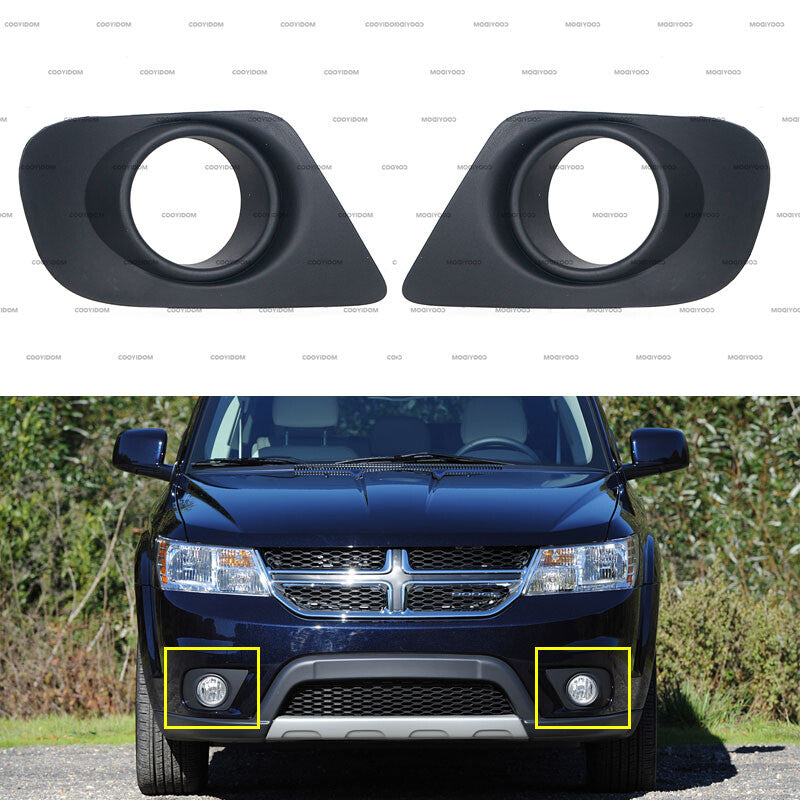 1 Pair for Dodge Journey 2011-2018 Front Driver Passenger Side Fog Light Cover