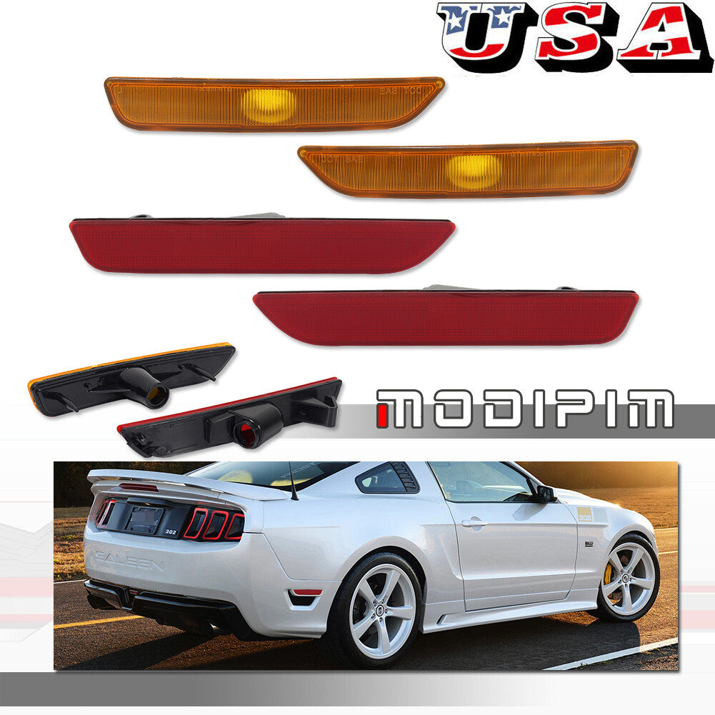 4-piece front and rear marker light assembly for 2010-2014 for Ford Mustangs