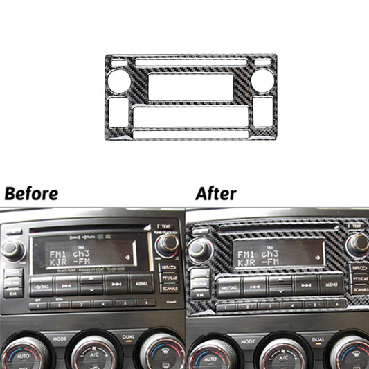 Carbon Fiber Interior Radio Console Cover Trim for Subaru Forester 2009-2013
