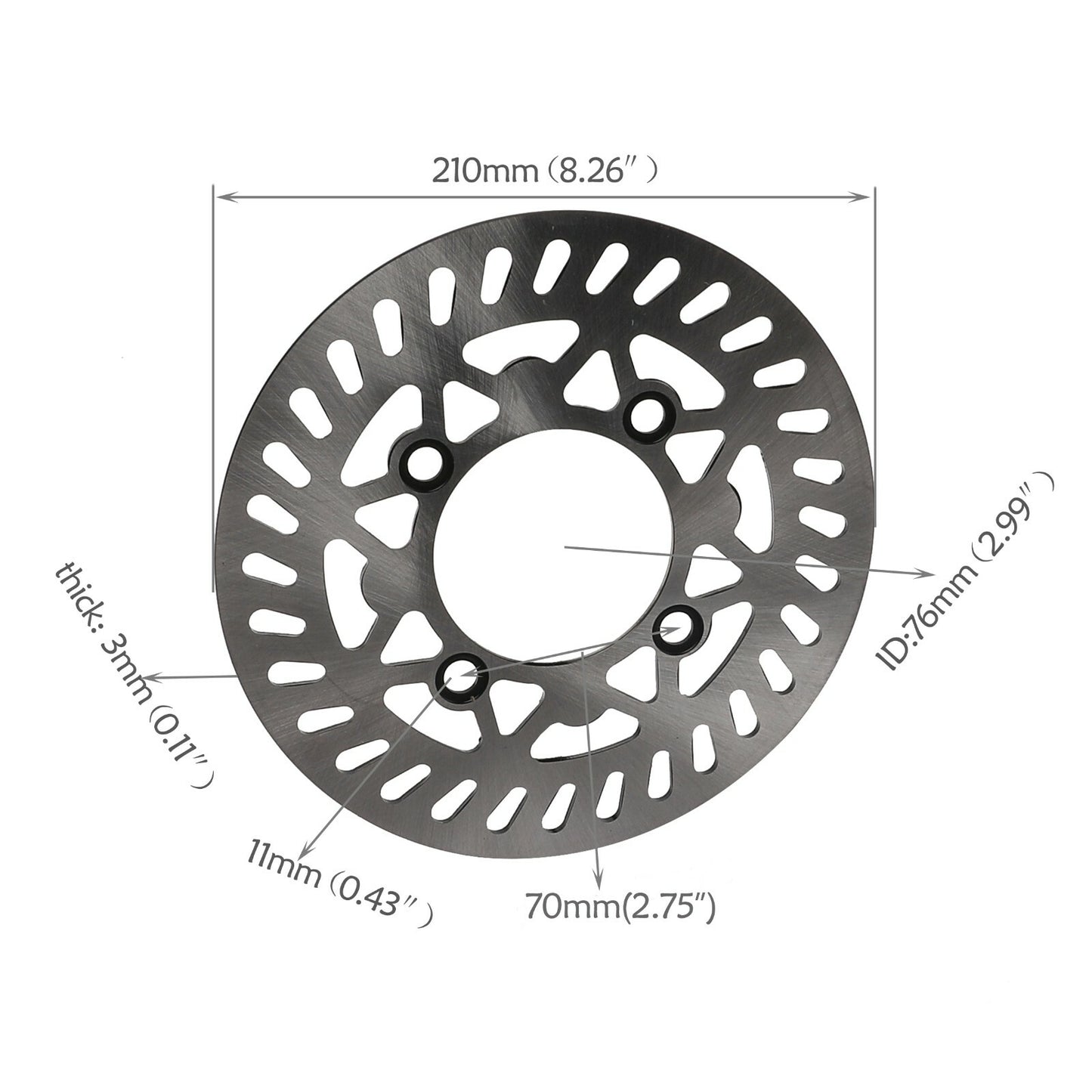 Triple fork, 17-inch wheels, 70/100-17 disc brake kit, Dirt Pit bicycle, 125cc/150cc.