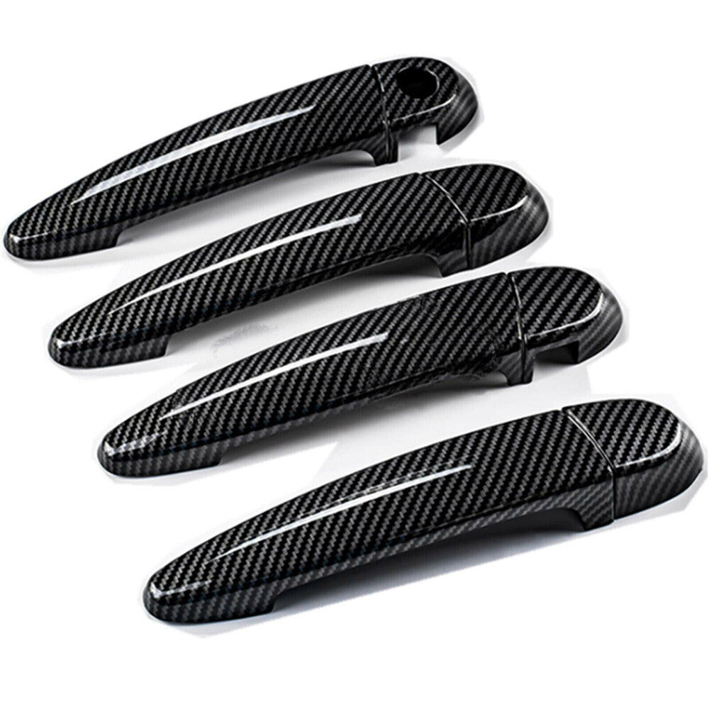 Carbon fiber Car Side Door Handle Cover Trim for BMW 328d xDrive 330i 2005-2019