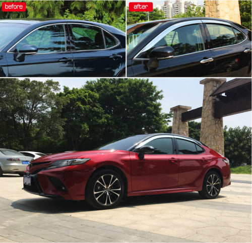 4P Chrome Window Visor Vent Shades Sun Rain Guard for Toyota for Camry 2018-2023 4DR