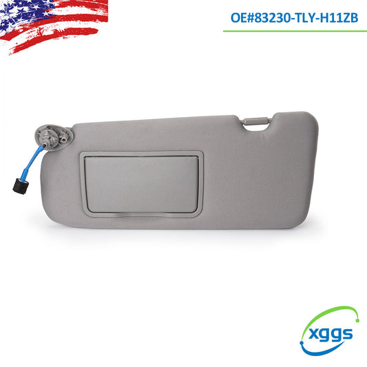 83280-TLY-H11ZB Gray Sun Visor for Honda CR-V Interior W/Mirror Light Left New