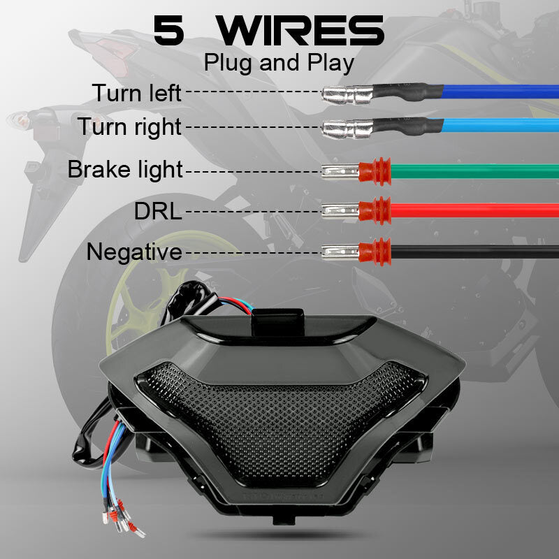 LED Tail Light Turn Signal Integrated for YAMAHA MT03 MT07 MT25 YZF R3 R25 FZ07