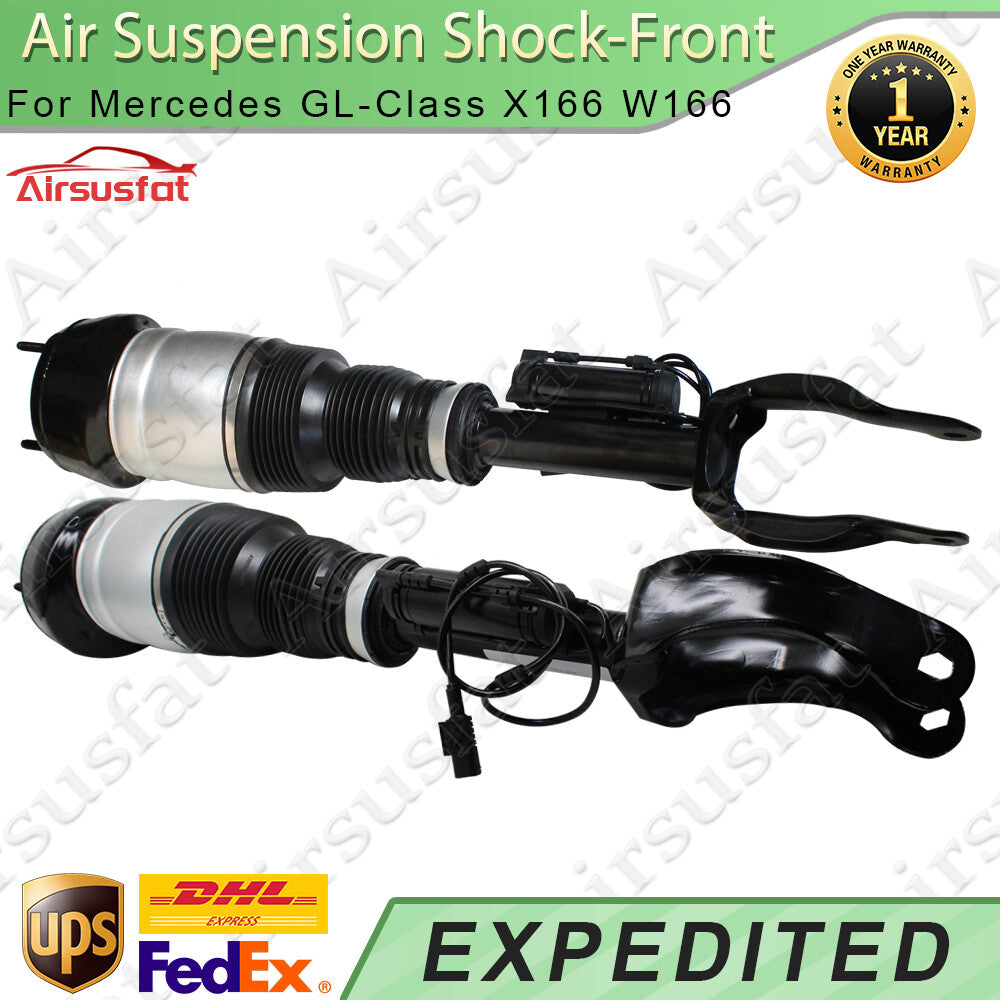 Pair for Mercedes GL-Class X166 W166 Front LR Air Suspension Shock Strut w/EDC
