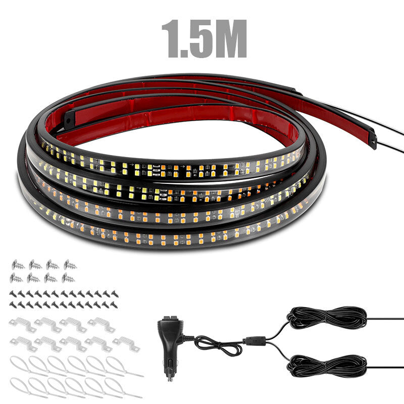 2x 60 inch Emergency Truck Board Strobe Lights Strip LED Running Lamps Bar New