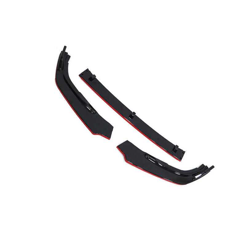 for Volkswagen T-Cross 20-22 Bodykit Refit Front Bumper Lip Spoiler Black Red