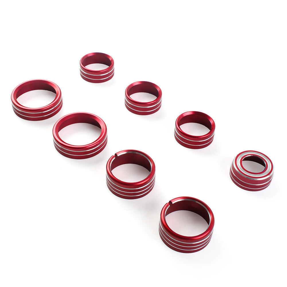 for Chevrolet Silverado 2014-2018 8x Air Conditioner Switch Button Knob Trim Red