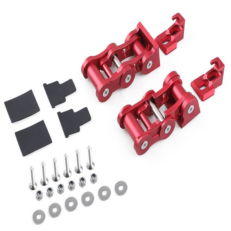 Aluminum Hood Latch Locking Catch Buckle Set For 2007-2017 for Jeep for Wrangler JK,red