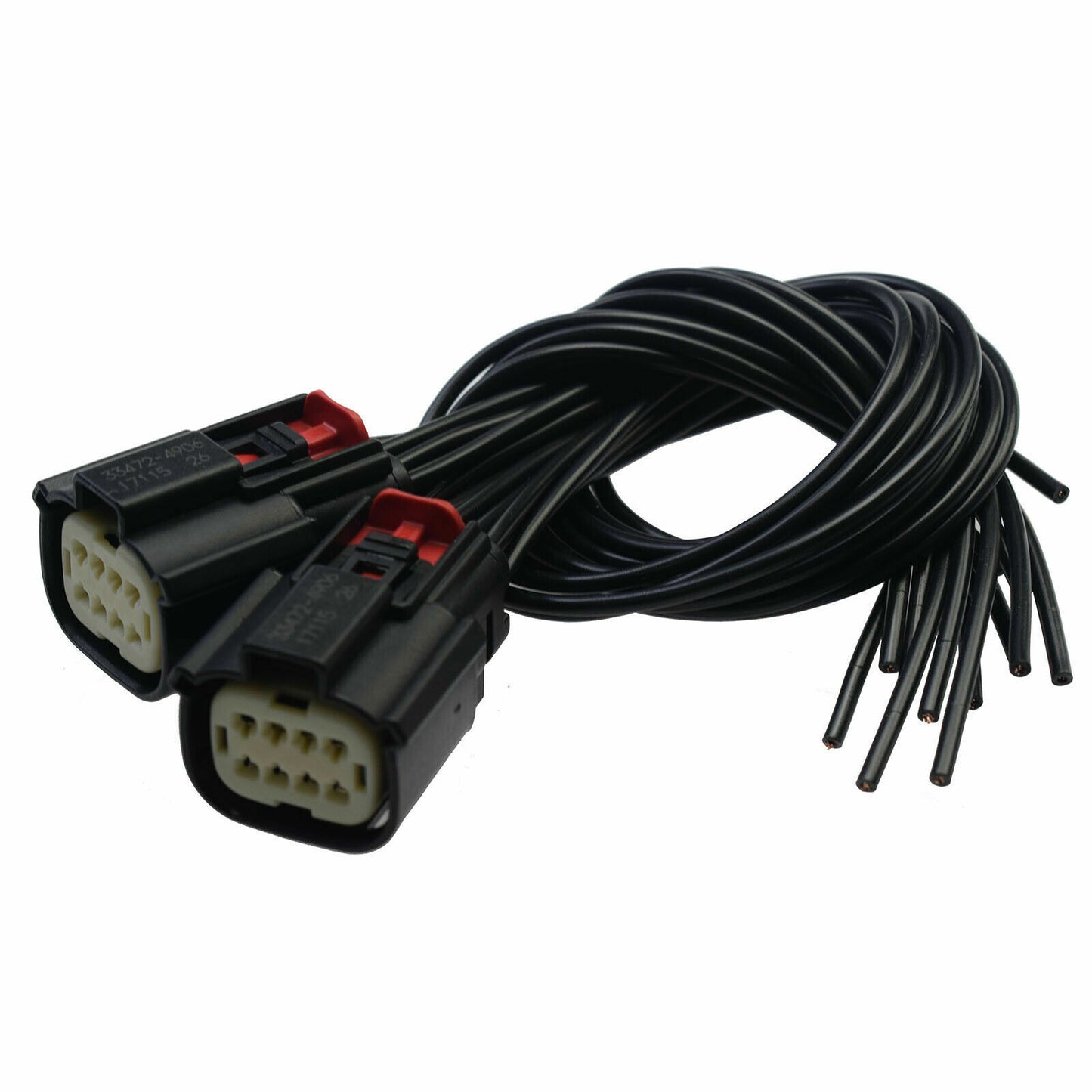 2-Piece Headlight Connector Pigtail 6-Pin 8-Way for 2016-18 for Chevrolet Camaro