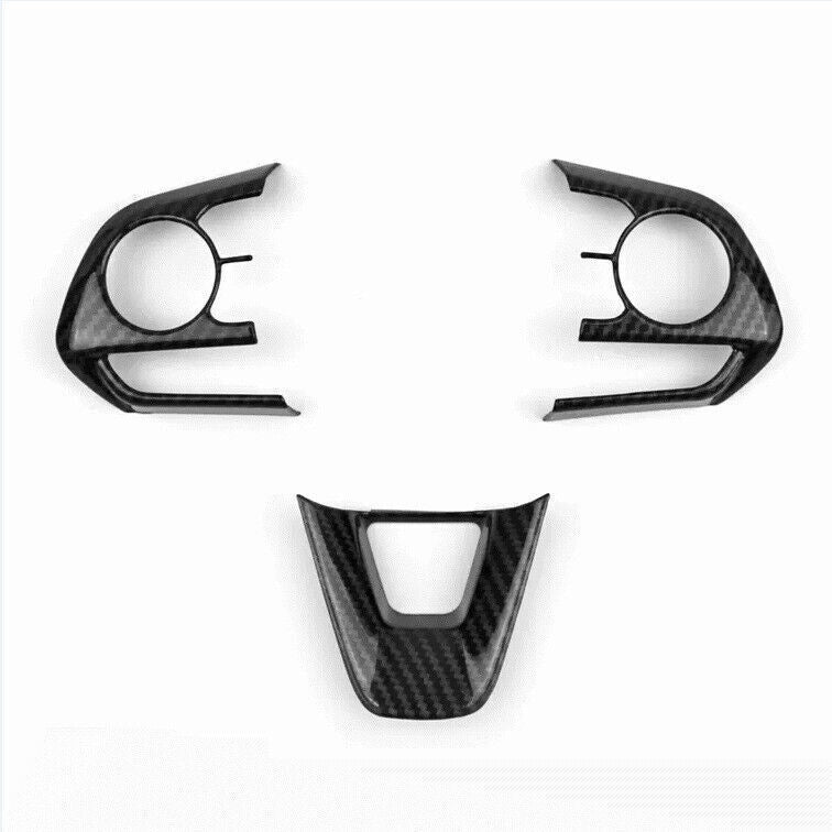 for Toyota for Corolla 20-2024 Inner Steering Wheel Frame Cover Trim Carbon Fiber 3X