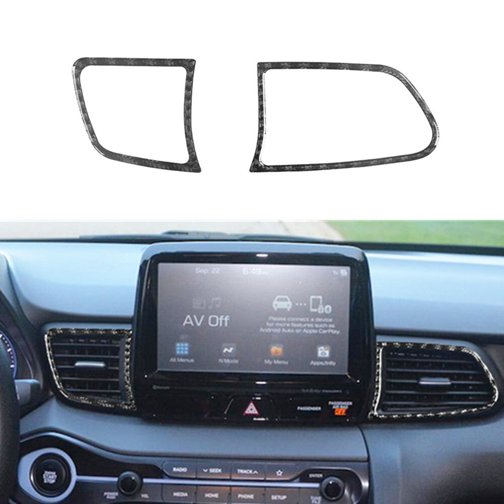 Carbon Fiber Air Vent Outer Frame Trim Cover for Hyundai for Veloster JS 2019-2022