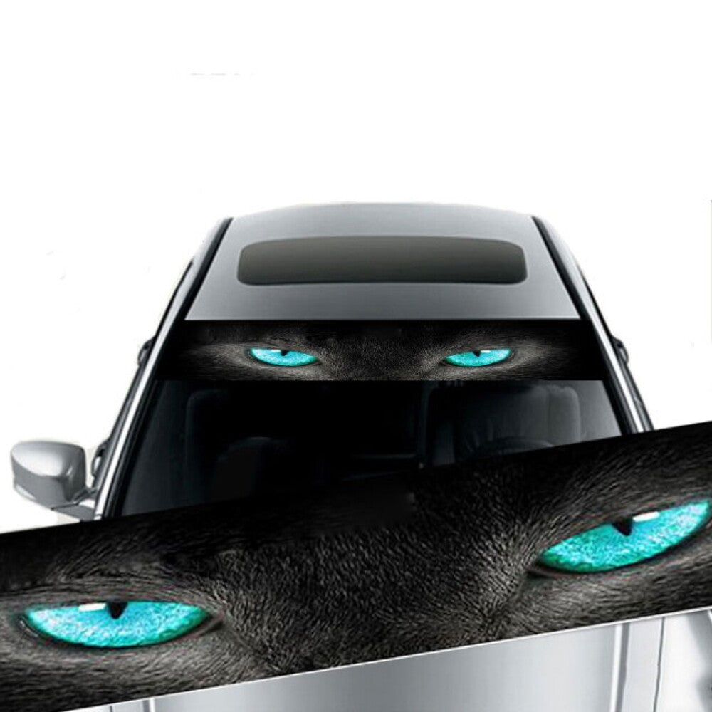 Blue Eyes Windshield Decal Banner Sticker For Front Rear Window DIY Accessories
