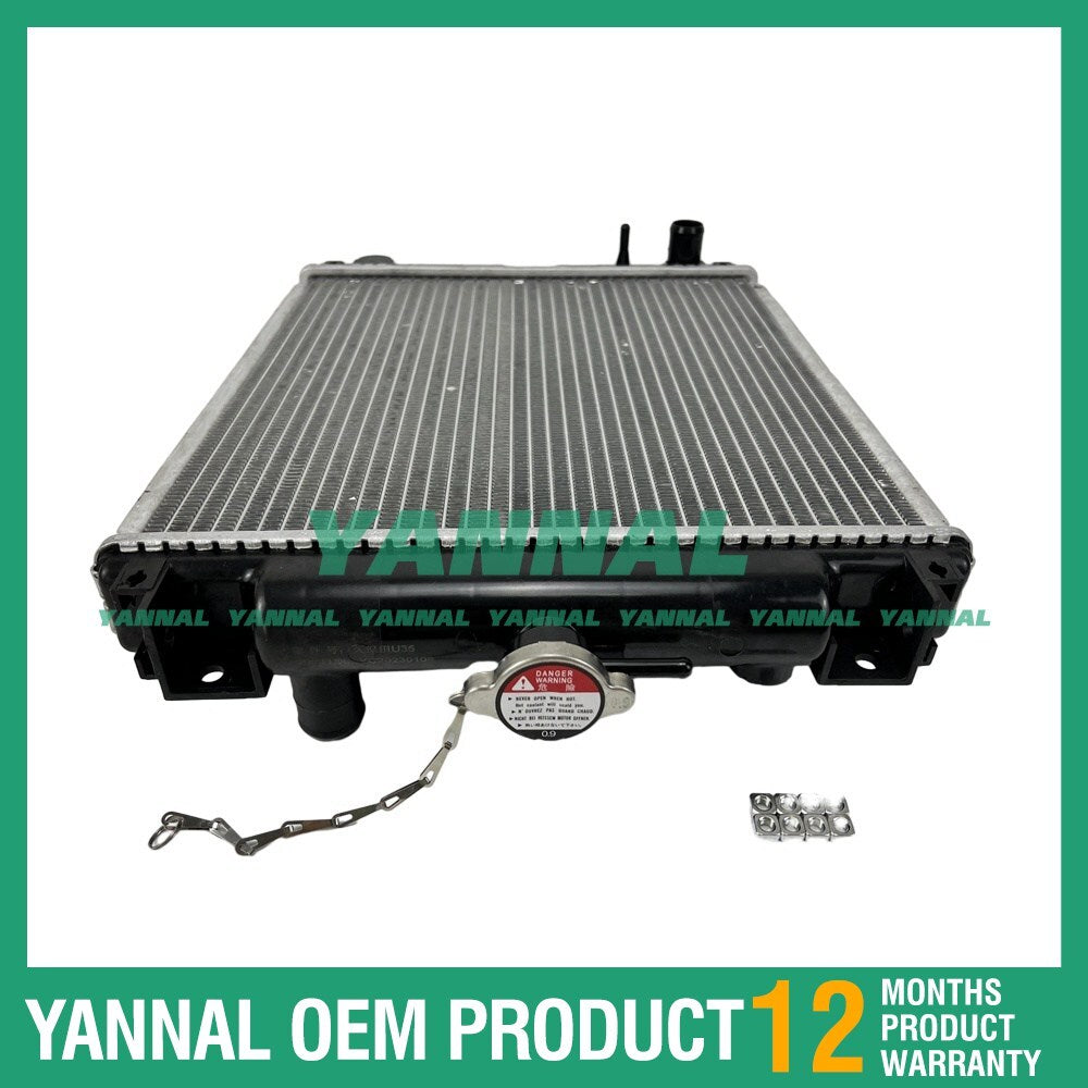 The Assy RC411-42300 radiator is suitable for Kubota KX91-3 U35-3 engines with a D1703 engine.