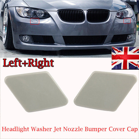 2x Front Headlight Bumper Washer Cover Cap Jet Nozzle For 2005-2008 for BMW E90 E91