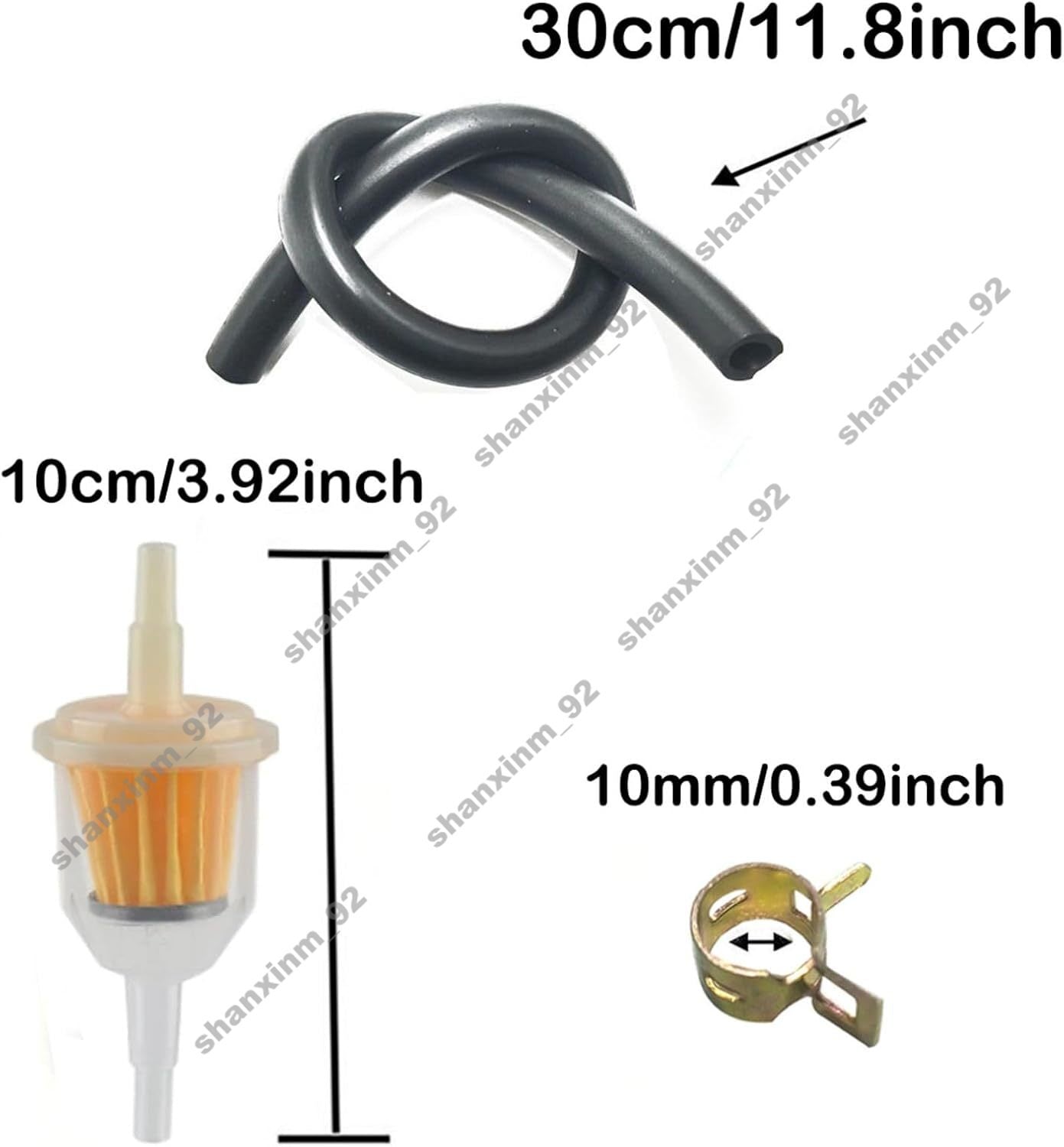 808492 Fuel Pump with Filter and Oil Hose for Kohler 17HP-25HP Briggs