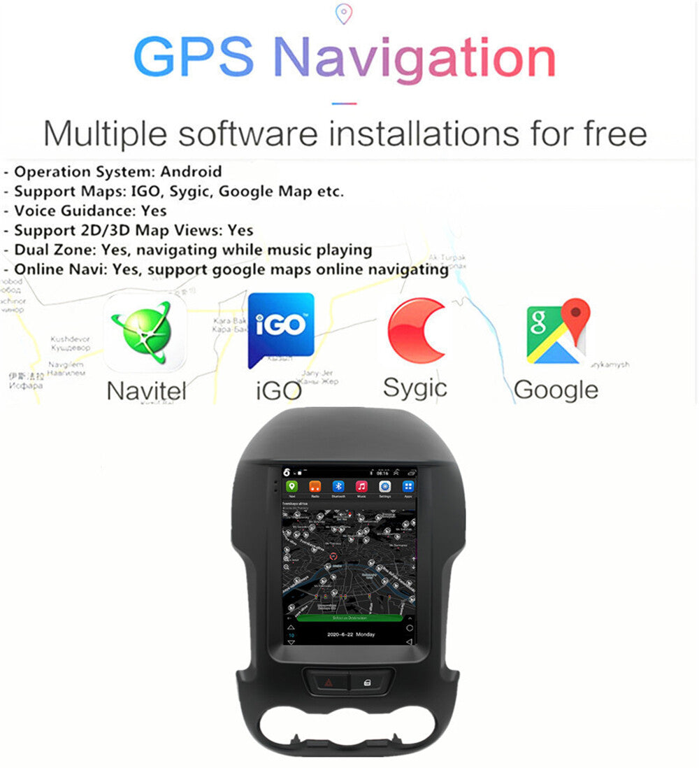 9.7 Vertical For 2011-2015 for Ford Ranger Android Head Unit Stereo Radio GPS Navi