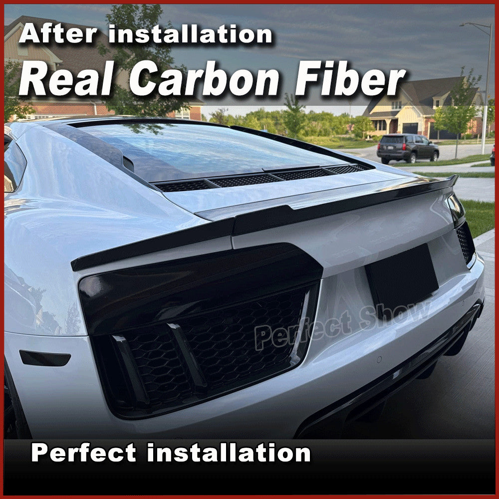 for AUDI R8 V10 Gen 2 Coupe 2016-2019 REAL Carbon Rear Boot Trunk Spoiler Wing