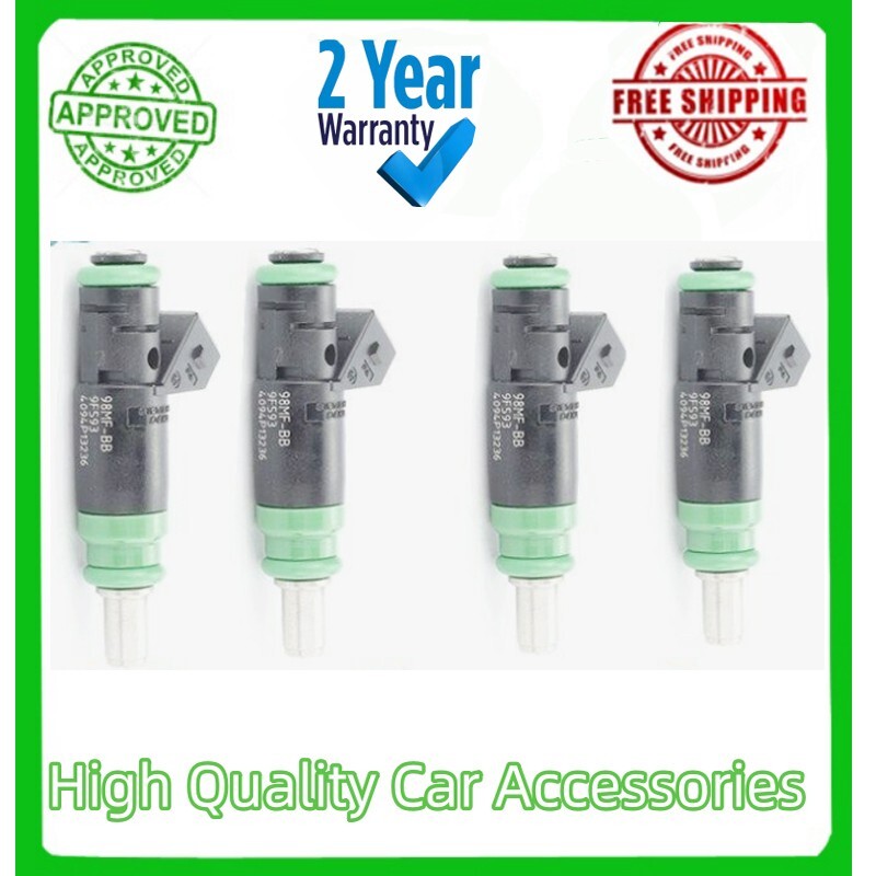 4-piece fuel injector nozzle pack for Ford Focus Fiesta Petrol engine Siemens 98MF-BB