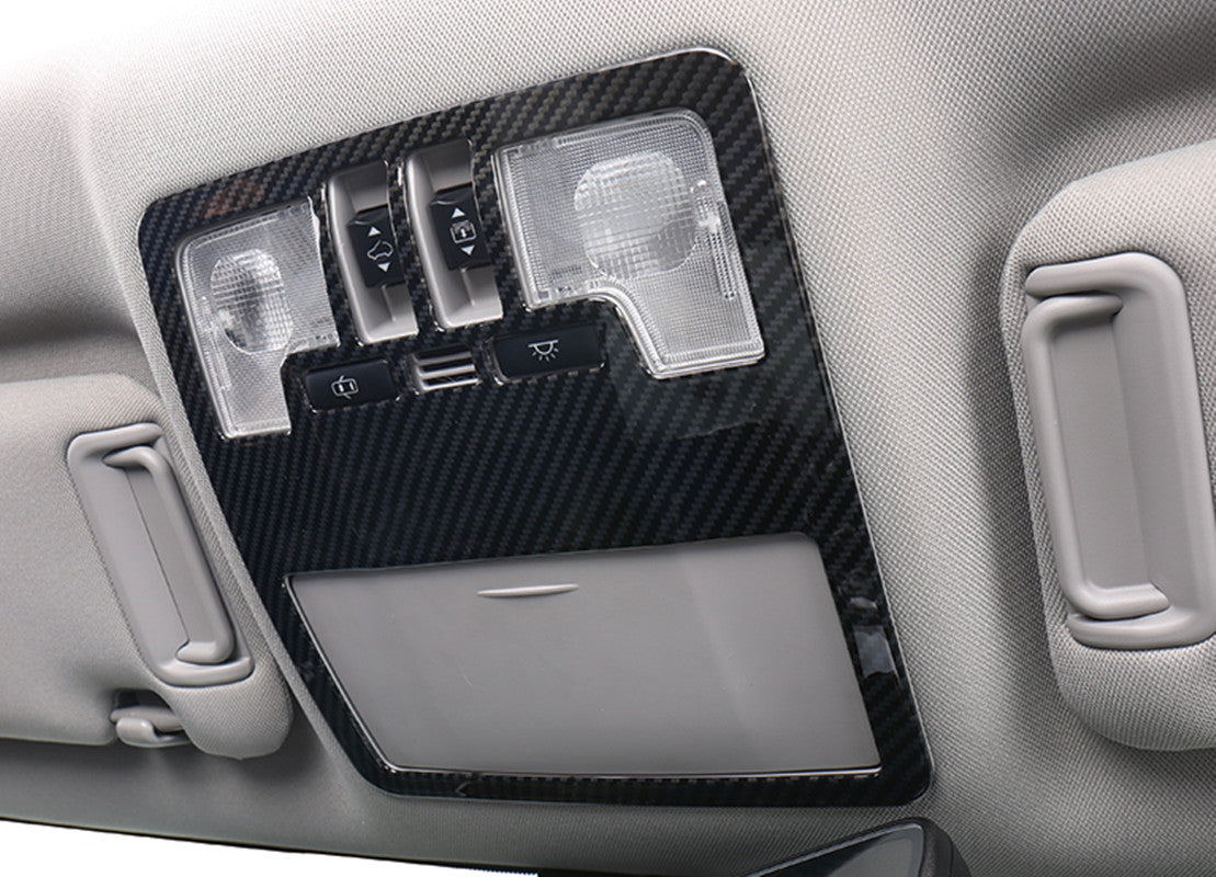 Carbon Fiber Reading Light Lamp Frame Cover Trim for Toyota Highlander 2014-2019