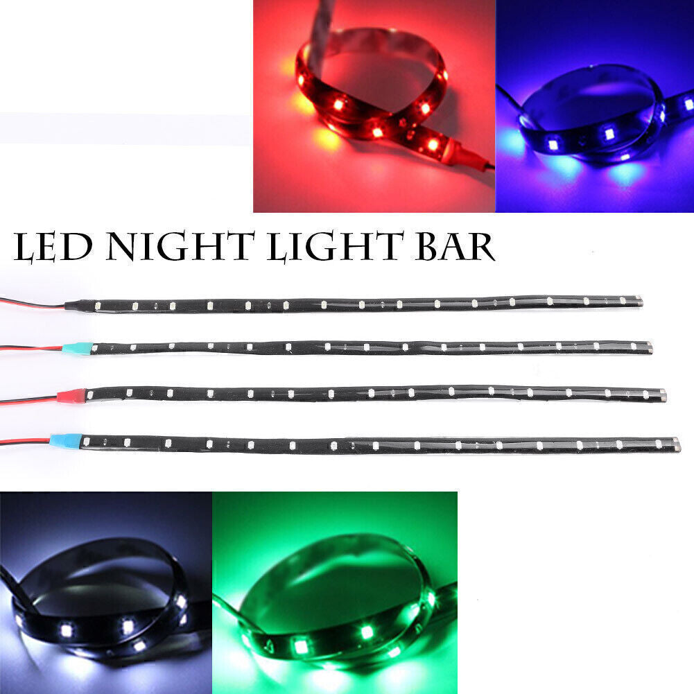 1pcs 30cm/11.81  LED Car Flexible Light Strip for Car Trucks Motor Grill 12V