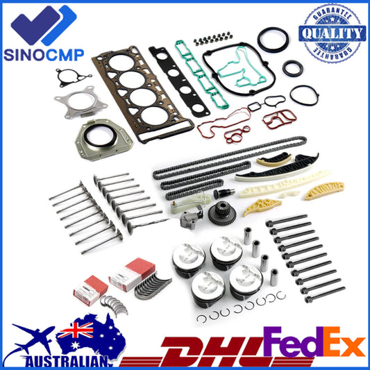 Engine Pistons Gaskets Rebuild Overhaul Kit 23mm for VW for Audi for Passat EA888 2.0T