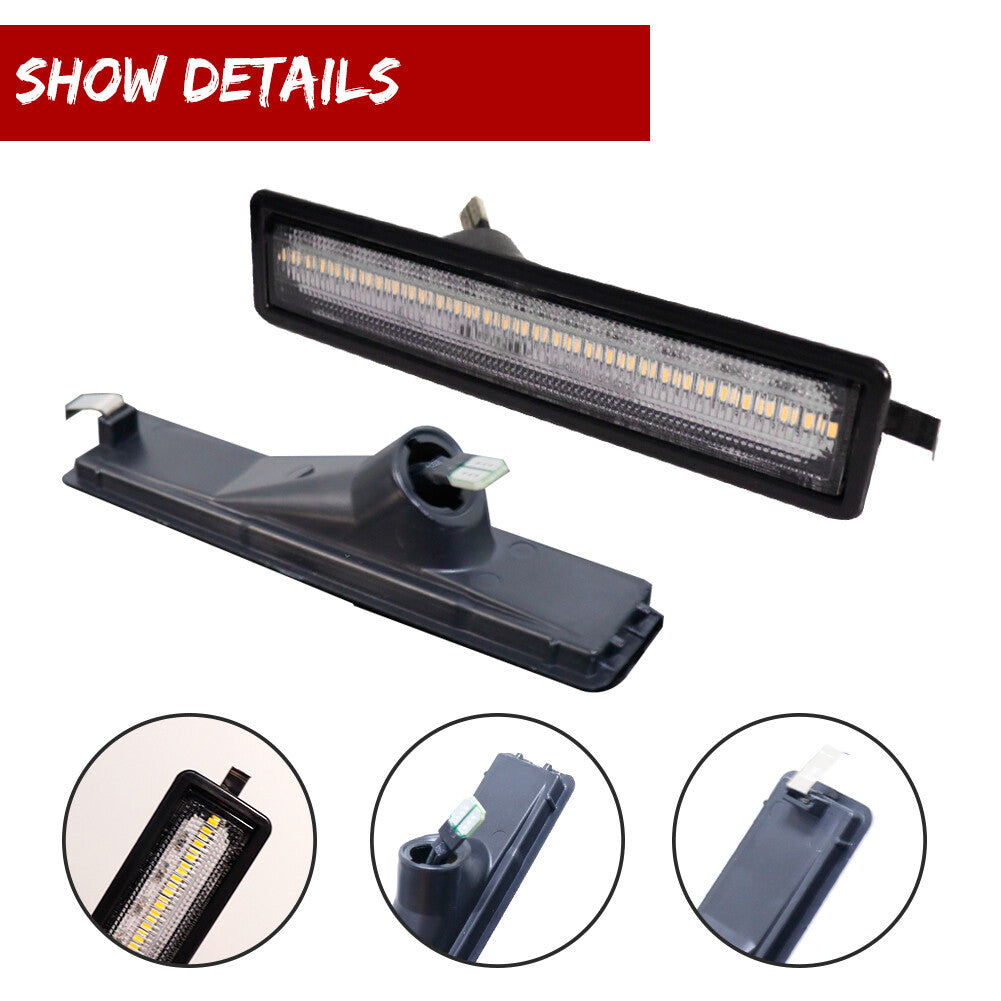 Transparent red Reear fender side bumper marker lights for BMW E30 3 E3 4 5 Series