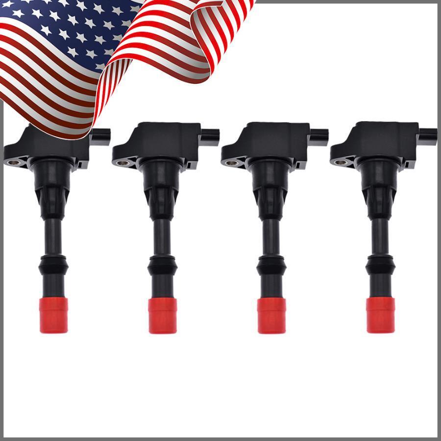 4X Ignition Coils 30520-PWA-003 For 2003-2011 for Honda for Civic Hybrid 1.3L UF374