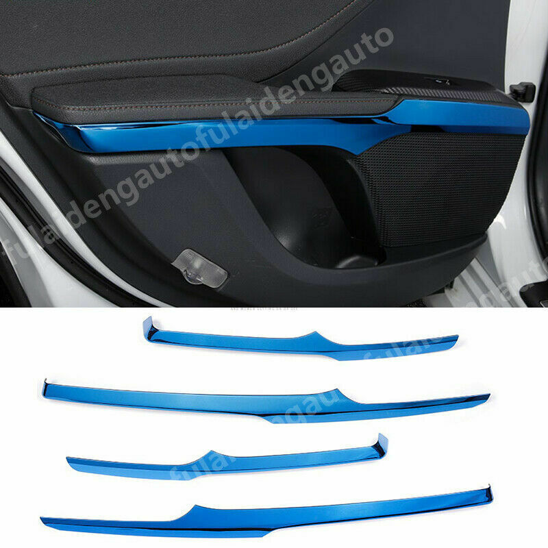 for Toyota for Camry 2018-2023 Blue Stainless Interior Door Armrest Decor Cover Trim