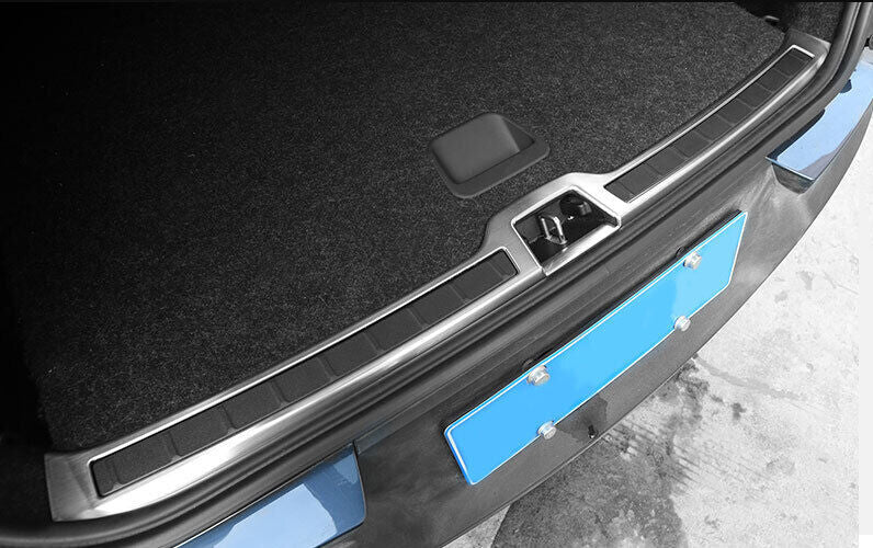 for Volvo XC40 2019-23 Steel Silver Rear Bumper Sill Plate Protector Guard Trim
