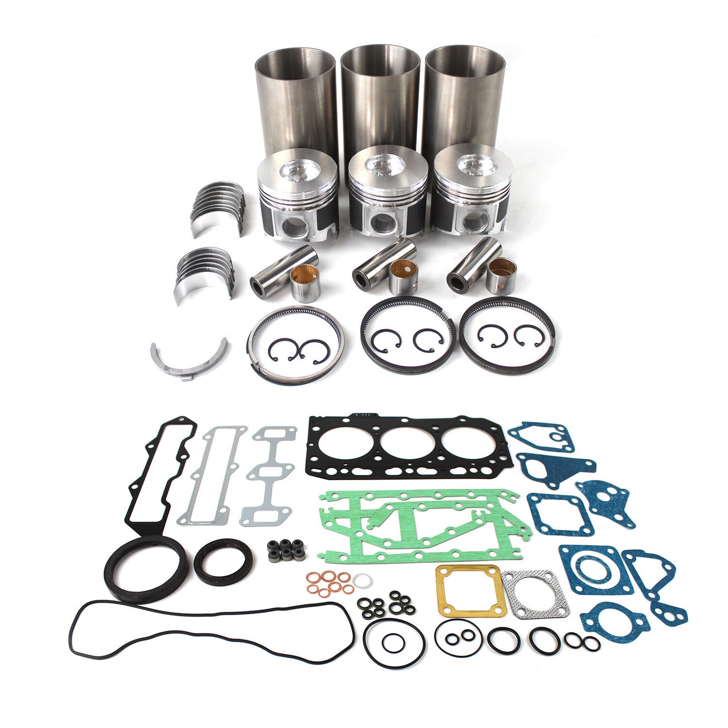 Overhaul Rebuild Kit Piston Gasket Bearing Kit for Yanmar 3TNV84 3TNV84T Engine