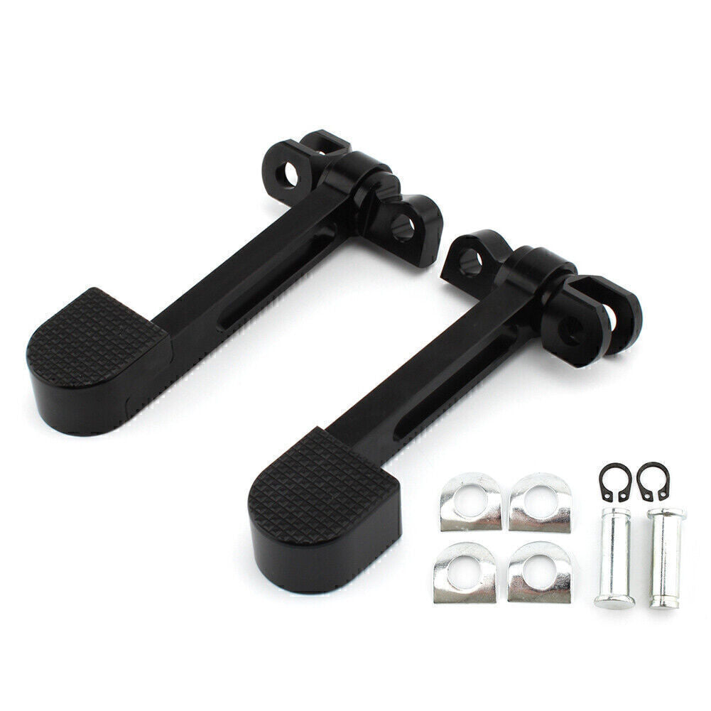 Black Footrest Peg Mount Bracket Heel Rest for Harley Sportster XL 883 1200 Dyna
