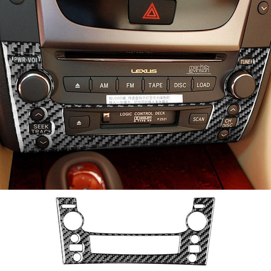 Fit For Luxus GS 2006-11 Carbon Fiber Interior CD Panel Switch Button Panel Trim