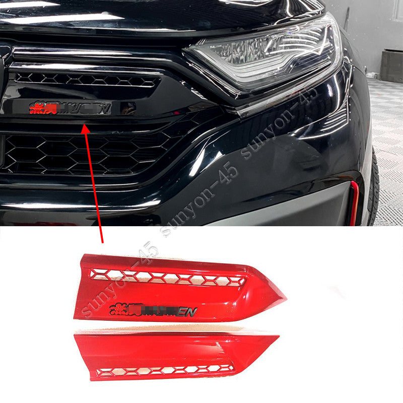 for Honda CR-V CRV 2020-2022 ABS Red Front Bumper Grille Mesh Molding Cover Trim