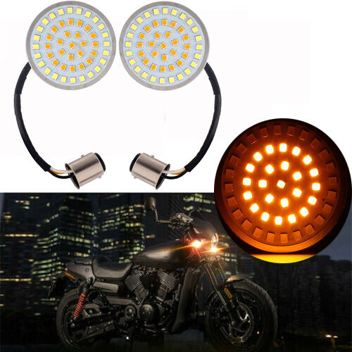 LED 1157 turn signal smoke lens for Harley Touring Softtail Amber White