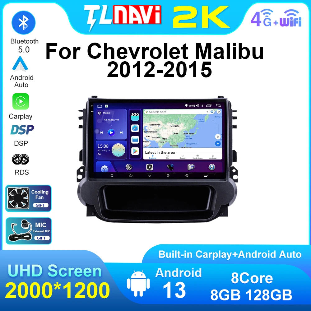for Chevrolet Malibu 2012-2015 CarPlay Car Radio Android GPS Multimedia Player