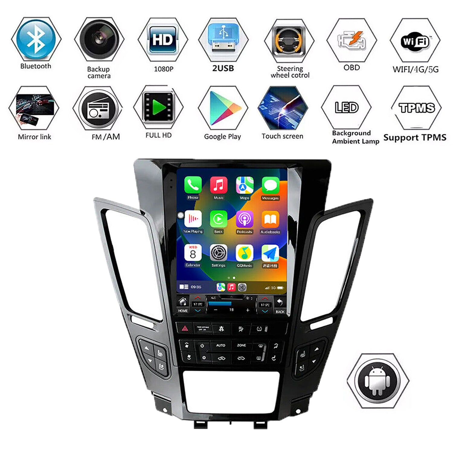 Car Carplay Radio Multimedia Player for Cadillac CTS 07-12 Android 11 GPS Stereo