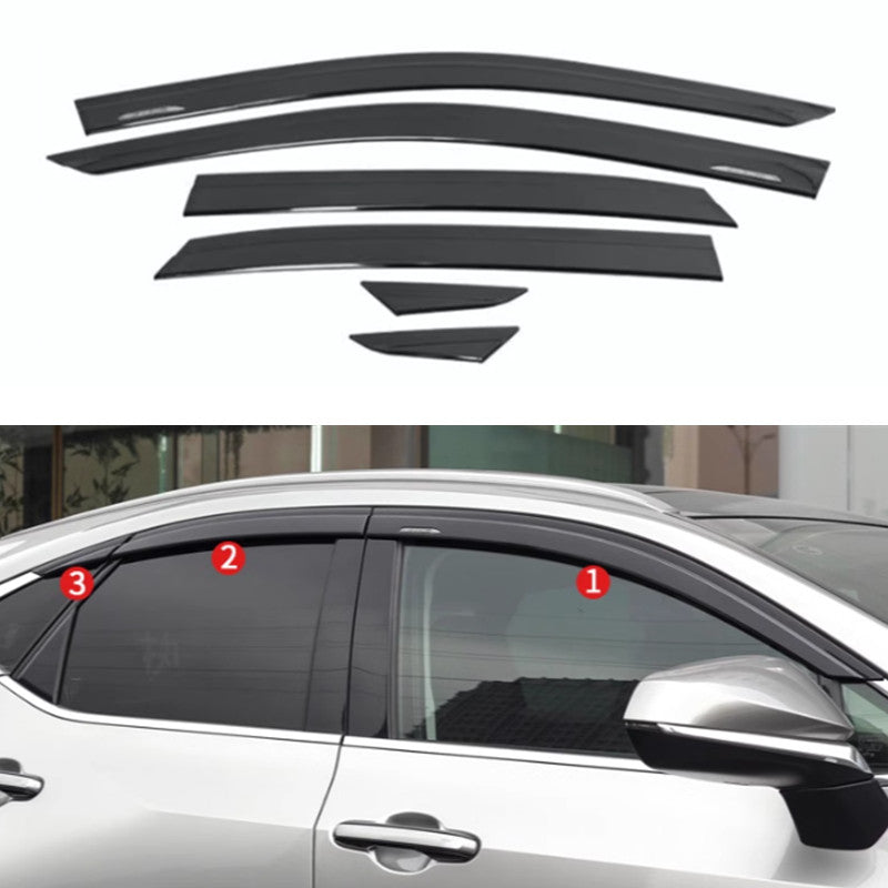 for Lexus NX250 350H 450h 22-24 Window Visor Vent Sun Rain Guard Black Deflector