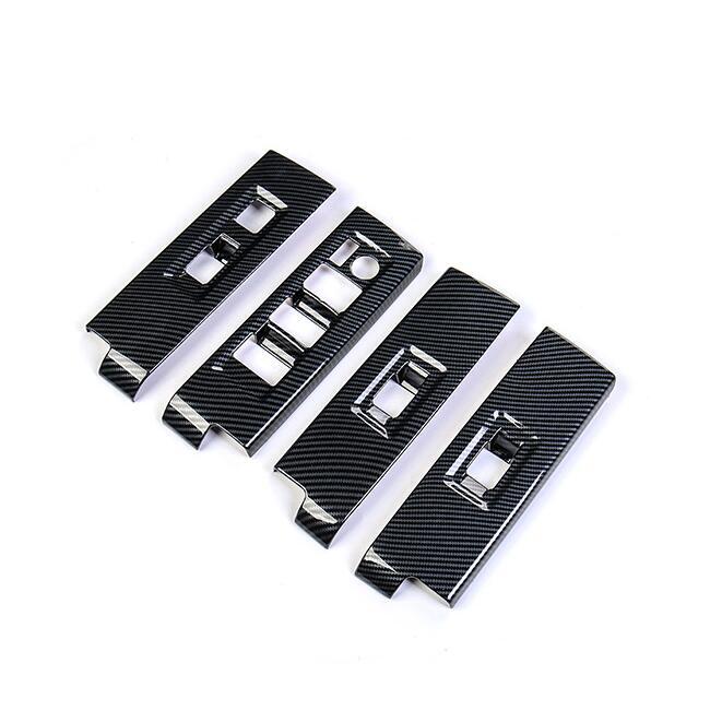 Carbon Fiber Window Switch Panel Cover Trim Fit for Toyota Tundra 2022-2024