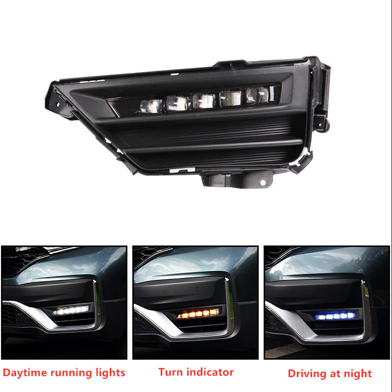 Suitable for Honda CR-V 2020/2021 DRL LED daytime running lights and fog lights.