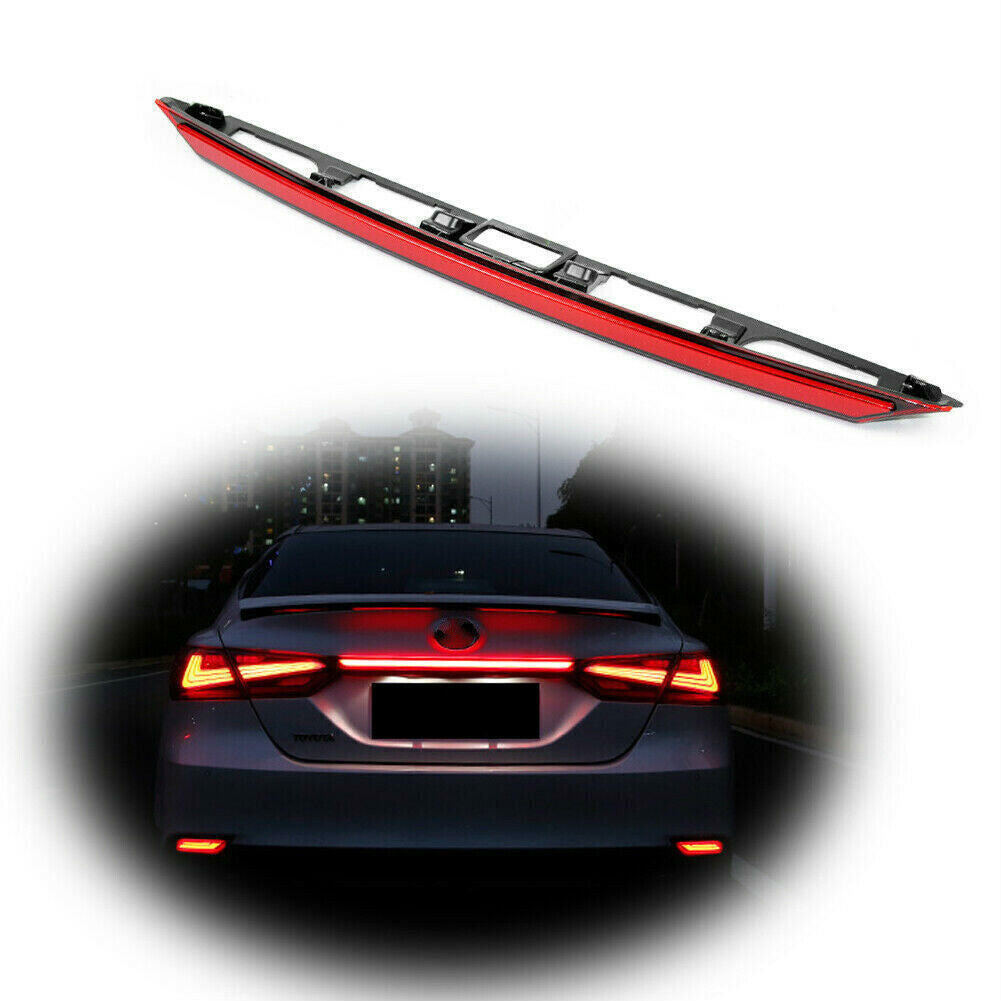 Red LED Rear Door Trunk Tail/Brake Light Molding Kit for Toyota for Camry 2021-2023