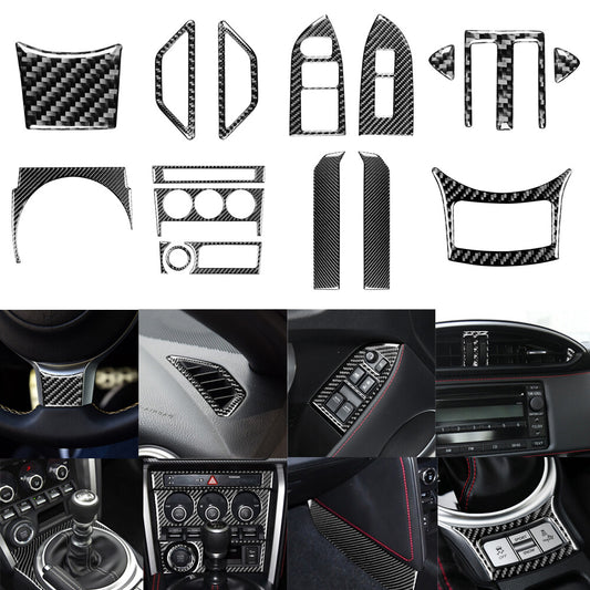 Carbon Fiber Interior Decorative Cover Trim for Subaru BRZ for Toyota 86 2017-2019