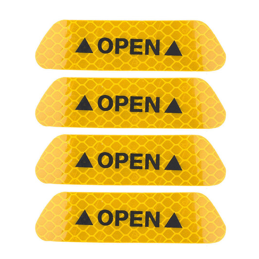 4x Car Door Open Sticker Reflective Tape Safety Warning Auto Decal Door Stickers