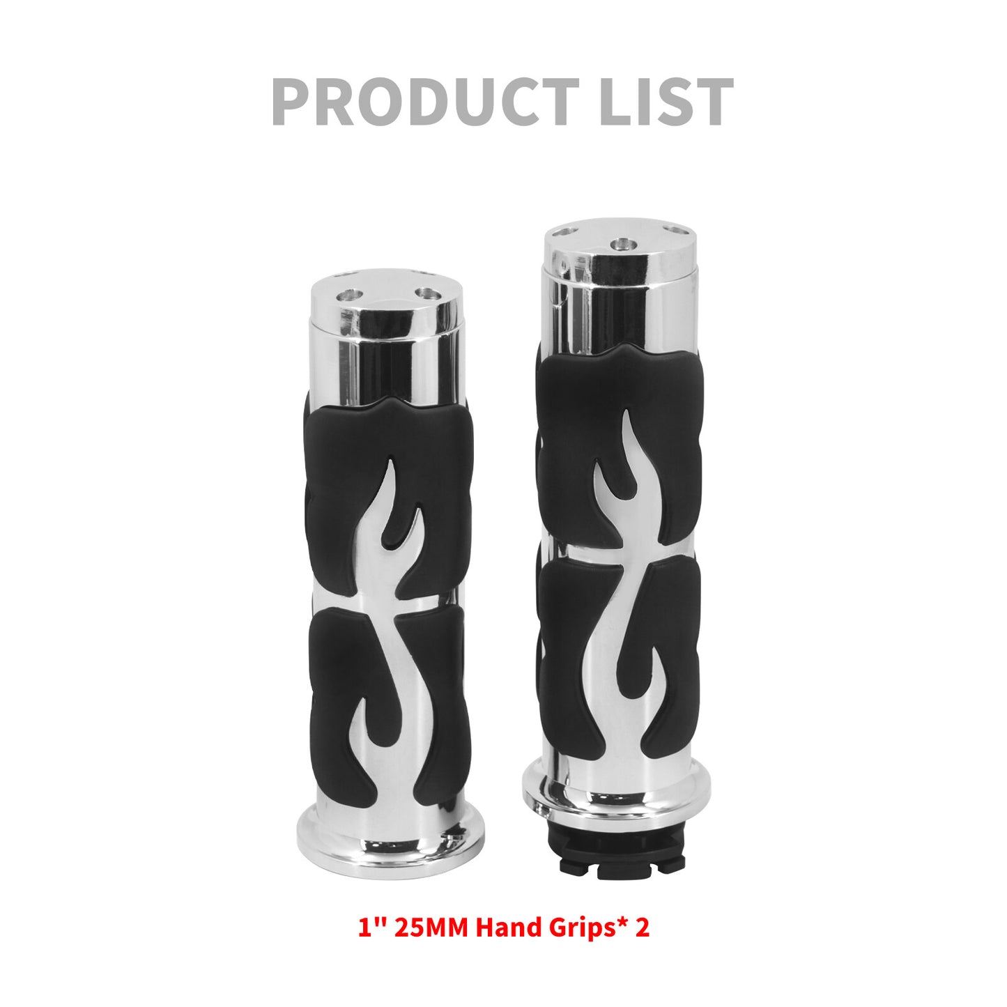 Chrome 1 Handlebar Hand Grips Fit for Harley Touring Road Electra Glide 96-2007