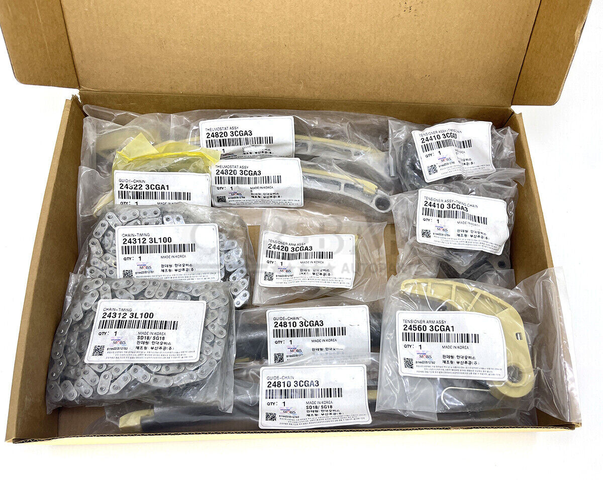 12PCS Timing Chain Kits for Hyundai for Kia Santa Fe Sorento Azera for Genesis 3.3L 3.8L