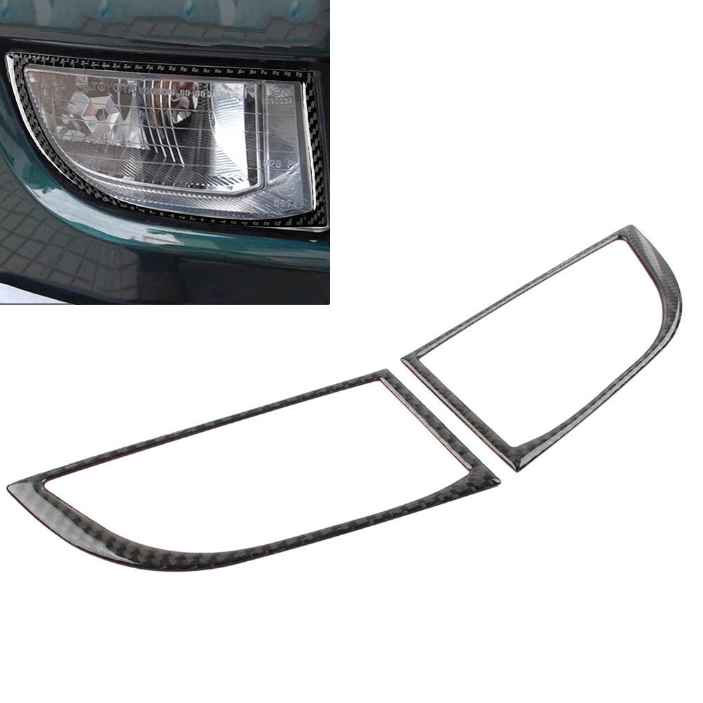 2 Pcs Front Fog Lamp Cover Panel Trim for Toyota for Land Cruiser Prado 2003-2009