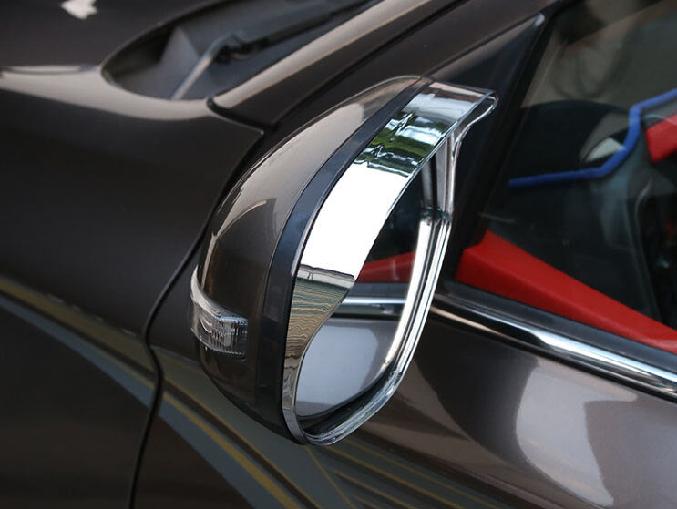 for Mitsubishi Outlander Sport 13-16 Chrome Side Mirror Rain Board Shade Shield